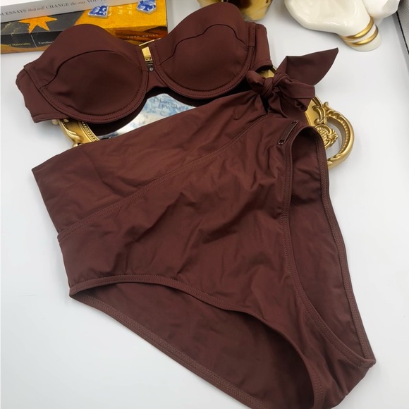 🆕 ZIMMERMANN 🧿 NWOT Separates Balconette & Scarf HW Pant Bikini Set Sz 0 = US2 - Picture 13 of 16